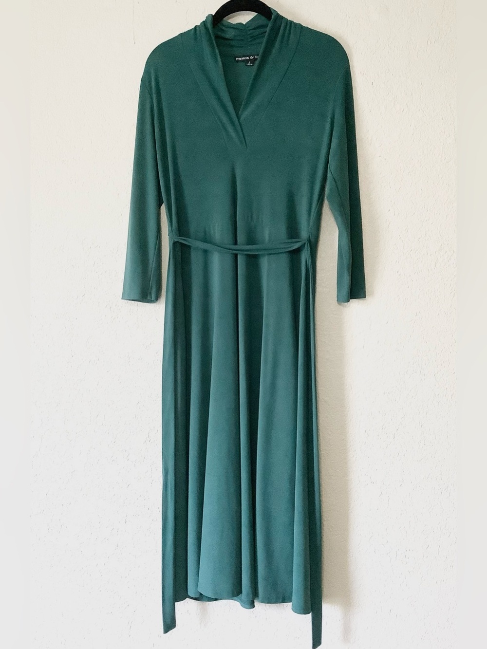 Preston & York Emerald Green Midi Wrap Dress